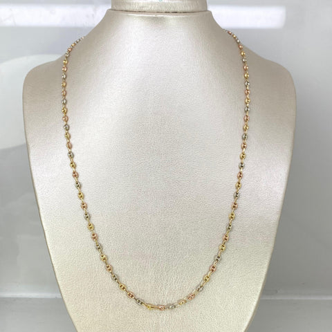 Cadena GC Diamantada Tres oros 18k 5,90 Gr / 3 mm / 55 Cm
