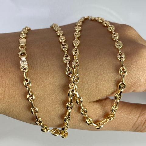 Cadena GC Eslabón Marino Oro amarillo 18k 10,00 Gr / 4 mm / 45 Cm
