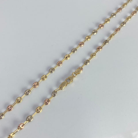 Cadena GC Eslabón Marino Tres oros 18k 4,53 Gr/ 3 mm  / 50 Cm