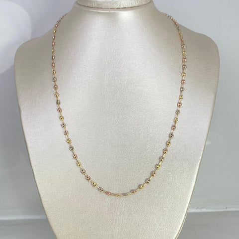 Cadena GC Eslabón Marino Tres oros 18k 4,53 Gr/ 3 mm  / 50 Cm
