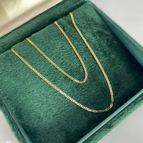 Cadena Italy Plana Oro amarillo 18k 1,33 Gr / 1 mm / 45 Cm *