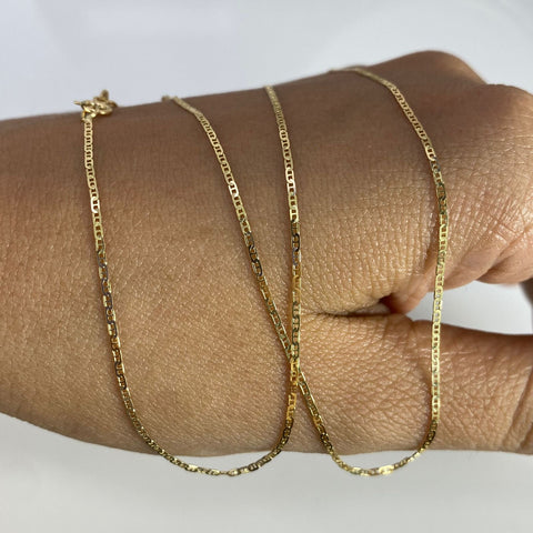 Cadena Italy Plana Oro amarillo 18k 1,33 Gr / 1 mm / 45 Cm *
