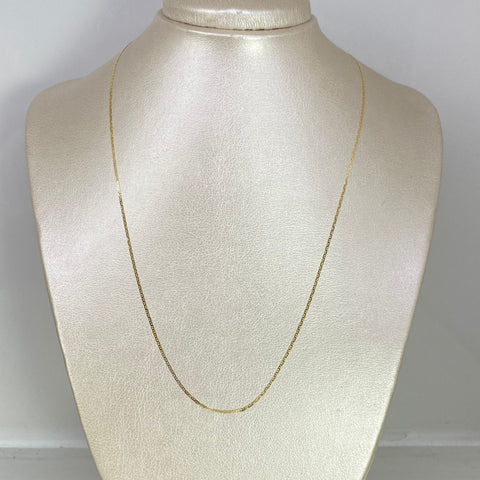 Cadena Italy Plana Oro amarillo 18k 1,46 Gr / 1 mm / 50 Cm *
