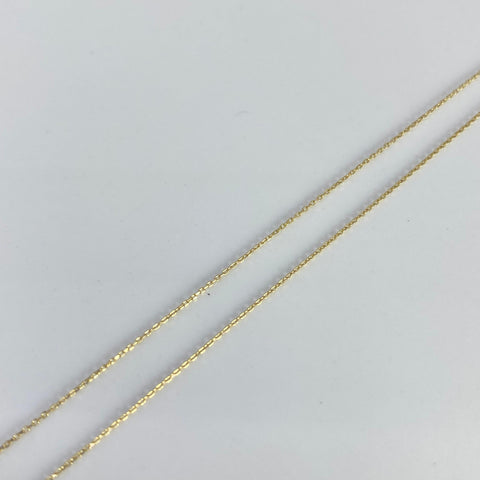 Cadena Italy Aro Seguido Gota Oro amarillo 18k +3 / 1,37 Gr / 0,6 mm / 45 Cm *