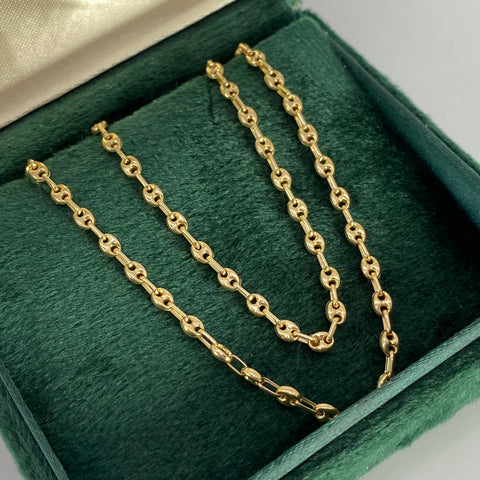 Cadena GC Eslabón Marino Oro amarillo 18k 5,49 Gr / 3 mm / 45 Cm *