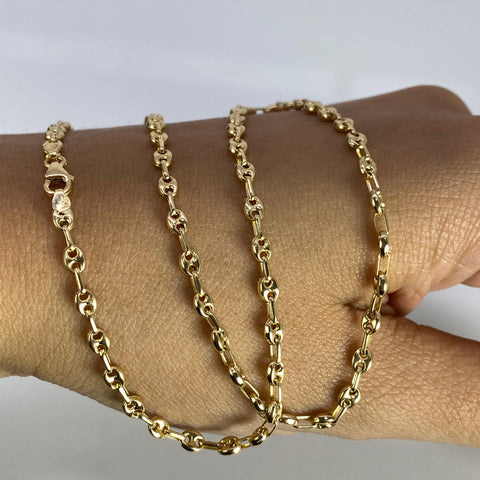 Cadena GC Eslabón Marino Oro amarillo 18k 5,49 Gr / 3 mm / 45 Cm *
