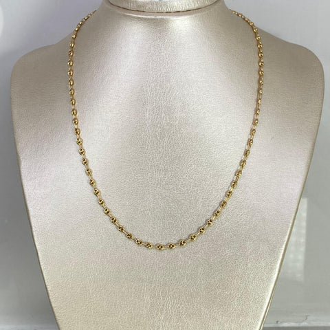 Cadena GC Eslabón Marino Oro amarillo 18k 5,49 Gr / 3 mm / 45 Cm *