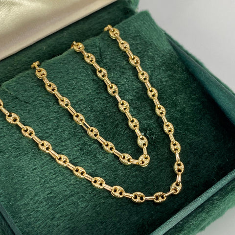 Cadena GC Diamantado Eslabón Marino Oro amarillo 18k 9,00 Gr / 3,8 mm / 50 Cm *