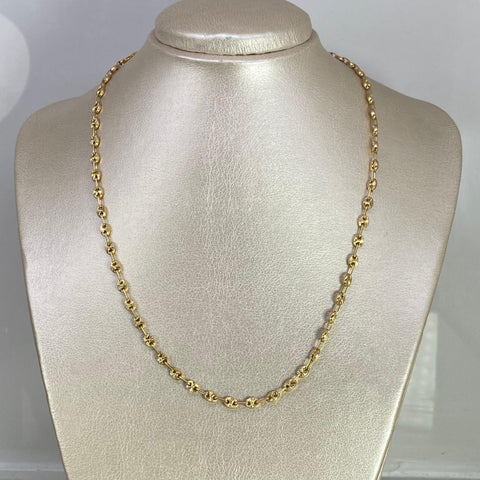 Cadena GC Diamantado Eslabón Marino Oro amarillo 18k 8,20 Gr / 3,9 mm / 50 Cm *