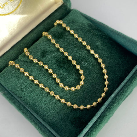 Cadena Italy Militar Oro amarillo 18k +1 / 22,88 Gr / 2,7 mm / 75 Cm *