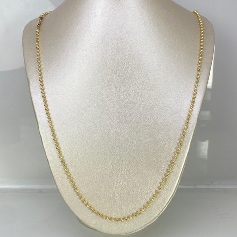 Cadena Italy Militar Oro amarillo 18k +1 / 22,88 Gr / 2,7 mm / 75 Cm *
