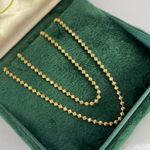 Cadena Italy Militar Diamantada Oro amarillo 18k +1 / 8,60 Gr / 1,8 mm / 60 Cm *