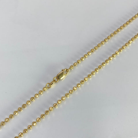 Cadena Italy Militar Diamantada Oro amarillo 18k +1 / 8,60 Gr / 1,8 mm / 60 Cm *