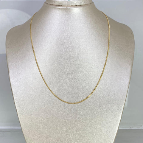Cadena Italy Mini Cubana Oro amarillo 18k 1,48 Gr / 1,2 mm / 45 Cm *