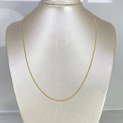 Cadena Italy Mini Cubana Oro amarillo 18k 1,19 Gr / 1,2 mm / 50 Cm