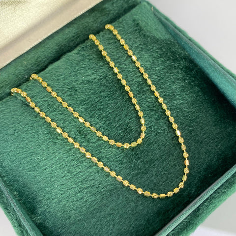 Cadena Italy Punto Y Coma Diamantada Oro amarillo 18k +1 / 5,45 Gr / 1,2 mm / 50 Cm *