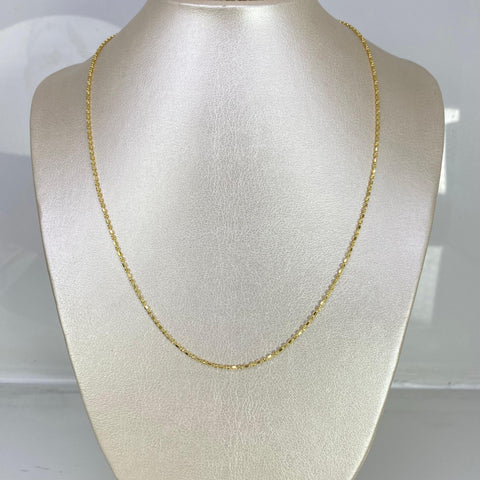 Cadena Italy Punto Y Coma Diamantada Oro amarillo 18k +1 / 5,45 Gr / 1,2 mm / 50 Cm *