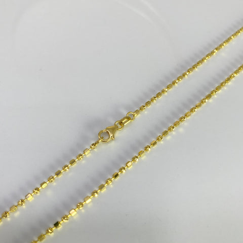 Cadena Italy Punto Y Coma Diamantada Oro amarillo 18k +1 / 5,45 Gr / 1,2 mm / 50 Cm *