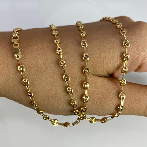 Cadena GC Eslabón Marino Oro amarillo 18k 5,90 Gr / 3,1 mm / 60 Cm *