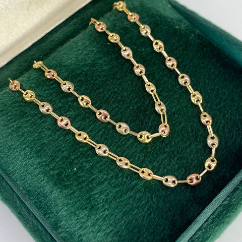 Cadena GC Eslabón Marino Tres oros 18k 5,43 Gr / 3,1 mm / 60 Cm
