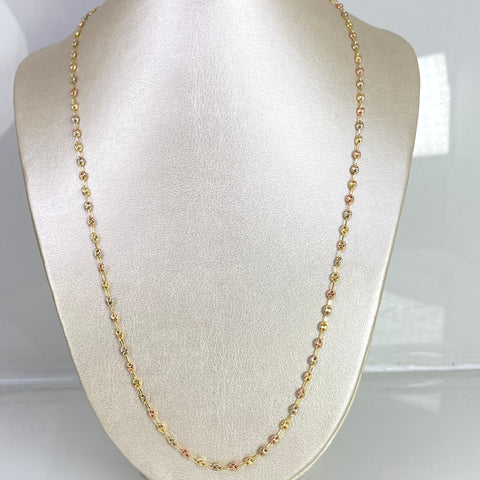Cadena GC Eslabón Marino Tres oros 18k 5,43 Gr / 3 mm / 60 Cm *