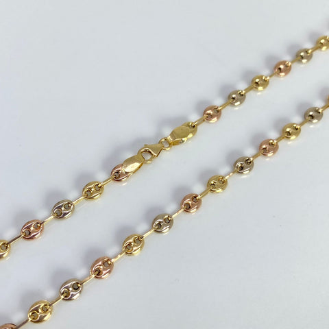 Cadena GC Eslabón Marino Tres oros 18k 6,16 Gr / 3,8 mm / 50 Cm