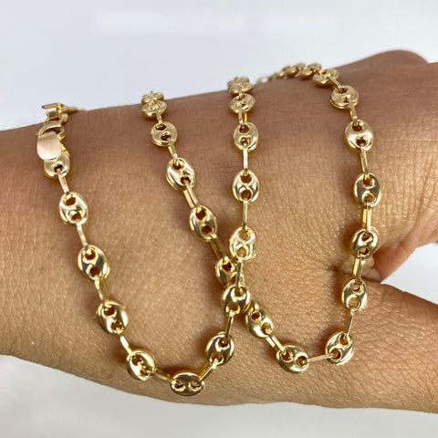 Cadena GC Eslabón Marino Oro amarillo 18k 5,27 Gr / 3,8 mm / 45 Cm *