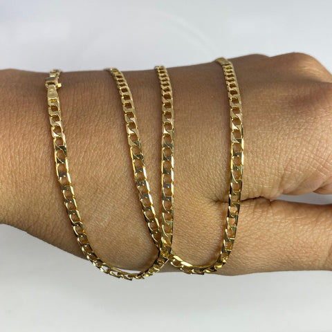 Cadena Italy Panzer Oro amarillo 18k 9,81 Gr / 2,5 mm / 60 Cm †