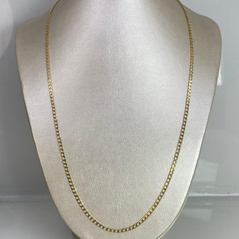 Cadena Italy Panzer Oro amarillo 18k 9,74 Gr / 2,4 mm / 60 Cm