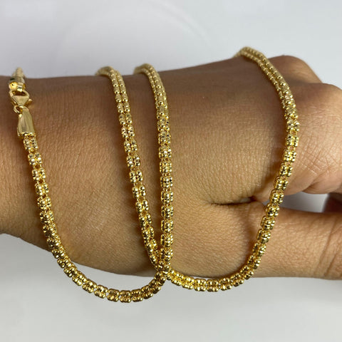Cadena Italy Punto Cuadrado Oro amarillo 18k +3 / 18,77 Gr / 2,9 mm / 60 Cm *