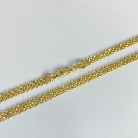 Cadena Italy China Diamantada Oro amarillo 18k +1 / 7,75 Gr / 4,3 mm / 60 Cm *