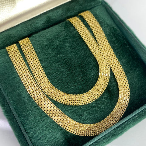 Cadena Italy China Diamantada Oro amarillo 18k +1 / 12,84 Gr / 5,6 mm / 60 Cm