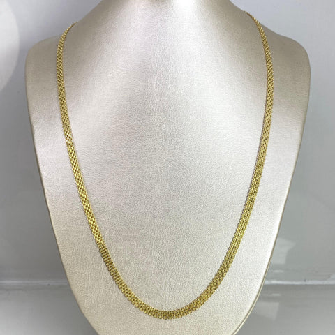 Cadena Italy China Diamantada Oro amarillo 18k +1 / 7,75 Gr / 4,3 mm / 60 Cm *