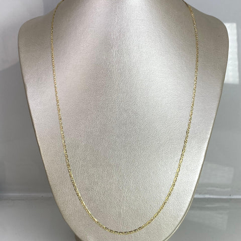 Cadena Italy Plana Diamantada Tres oros 18k 4,21 Gr / 1,8 mm / 60 Cm *