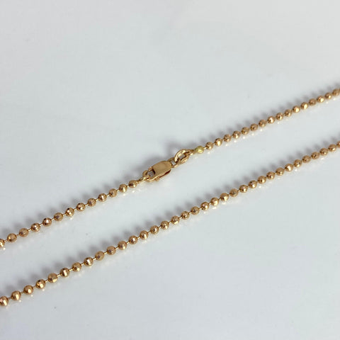 Cadena Italy Militar Diamantada Oro rosa 18k +3 / 8,31 Gr / 1,7 mm / 60 Cm *