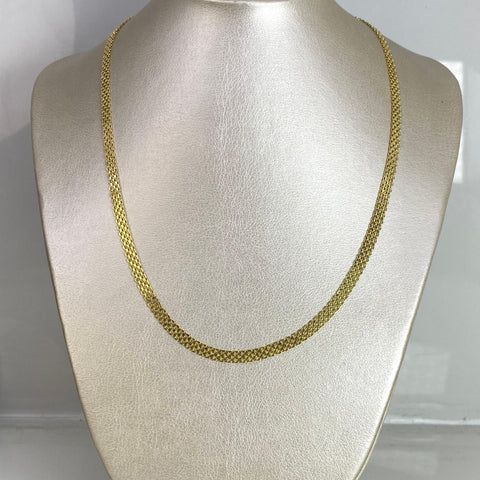 Cadena Italy China Diamantada Oro amarillo 18k +1 / 6,71 Gr / 4,2 mm / 50 Cm *