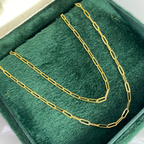 Cadena Italy Mini Cajón Oro amarillo 18k 1,37 Gr / 1,7 mm / 45 Cm