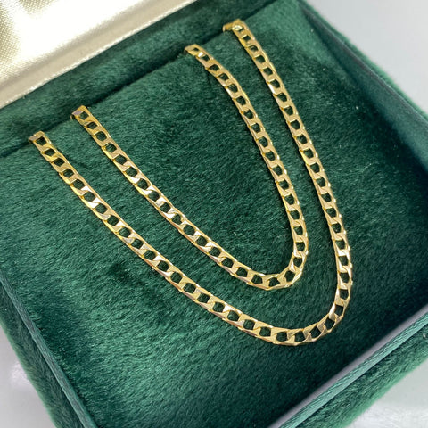 Cadena Italy Panzer Oro amarillo 18k 9,74 Gr / 2,4 mm / 60 Cm