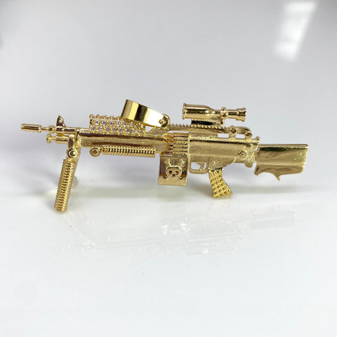 Dije Arma Con Circones POR FABRICACIÓN Oro amarillo 18k 16,42 Gr / 6,5 Cm  *