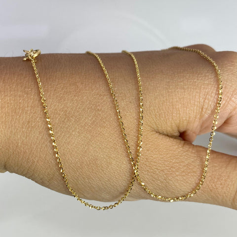Cadena Italy Aro Seguido Oro amarillo 18k 1,79 Gr / 1 mm / 50 Cm
