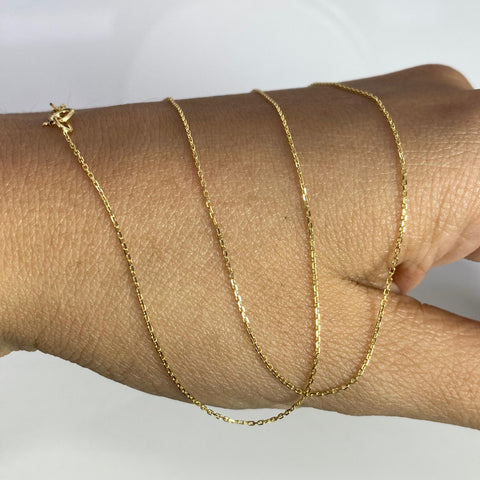 Cadena Italy Mini Aro Seguido Oro amarillo 18k 1,19 Gr / 0,6 mm / 50 Cm