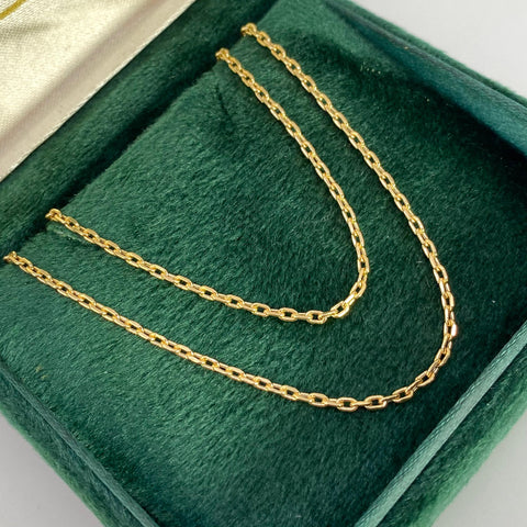 Cadena Italy Mini Cajón Oro amarillo 18k 2,92 Gr / 1,6 mm / 45 Cm *