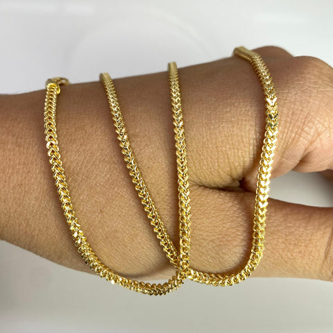 Cadena Italy Franco Oro amarillo 18k +2 / 8,37 Gr / 2,1 mm / 60 Cm *