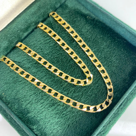 Cadena Italy Panzer Oro amarillo 18k 20,07 Gr / 3,2 mm / 60 Cm *