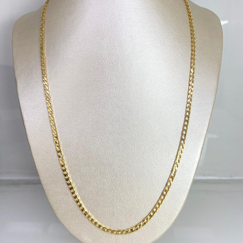 Cadena Italy Panzer Oro amarillo 18k 20,07 Gr / 3,2 mm / 60 Cm *