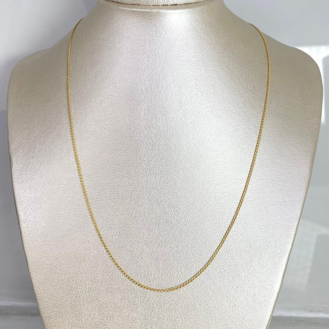 Cadena Italy Mini Cubana Oro amarillo 18k 1,21 Gr / 1 mm / 50 Cm *