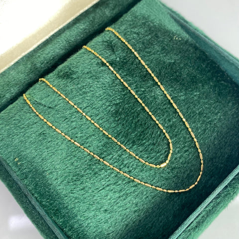 Cadena Italy Palito Bolita Oro amarillo 18k 1,47 Gr / 0,5 mm / 45 Cm *