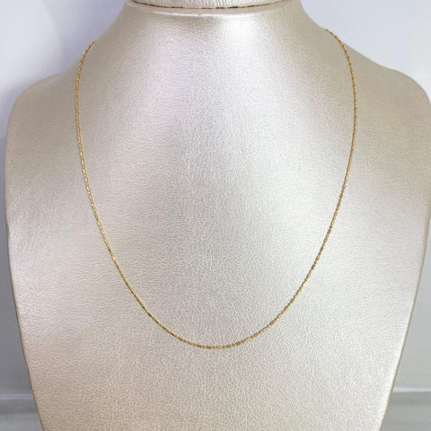 Cadena Italy Palito Bolita Oro amarillo 18k 1,48 Gr / 0,5 mm / 45 Cm