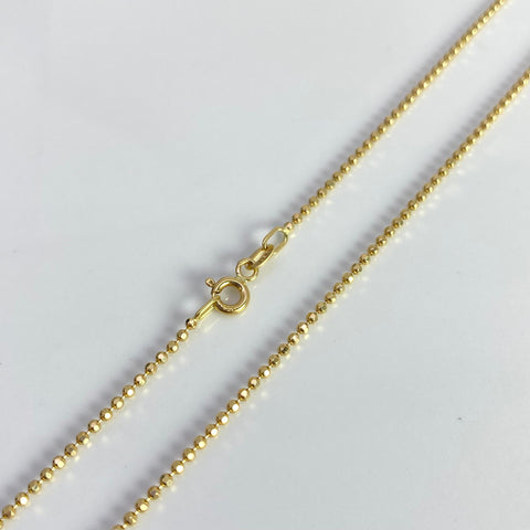 Cadena Italy Militar Diamantada Oro amarillo 18k +1 / 4,84 Gr / 1,2 mm / 45 Cm *