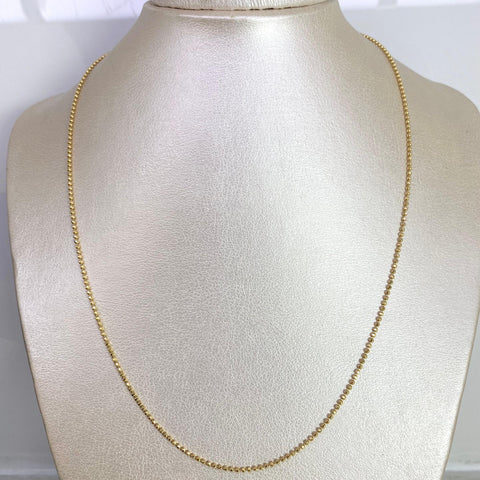 Cadena Italy Militar Diamantada Oro amarillo 18k +1 / 5,33 Gr / 1,2 mm / 50 Cm *